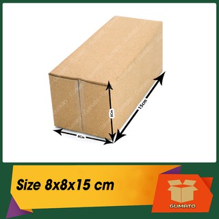 Size 8x8x15 cm, hộp giấy thùng carton gói hàng tại Gumato (Mã số P8)