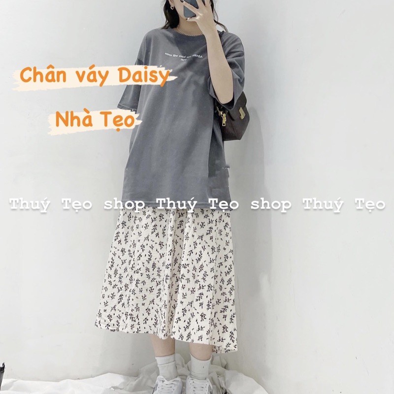 CHÂN VÁY HOA ULZZANG CẠP CHUN (ảnh thật/sẵn)