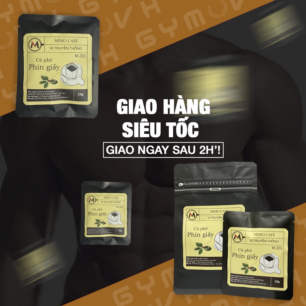 Cà Phê Phin Giấy Túi Lọc Vị Truyền Thống Mimo Cafe - Hỗ Trợ Giảm Cân
