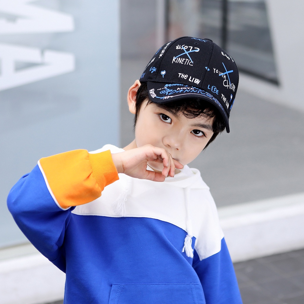 Mũ Lưỡi Trai Chống Nắng In Chữ Tiếng Anh Phong Cách Hip Hop Thời Trang Đi Biển Cho Bé