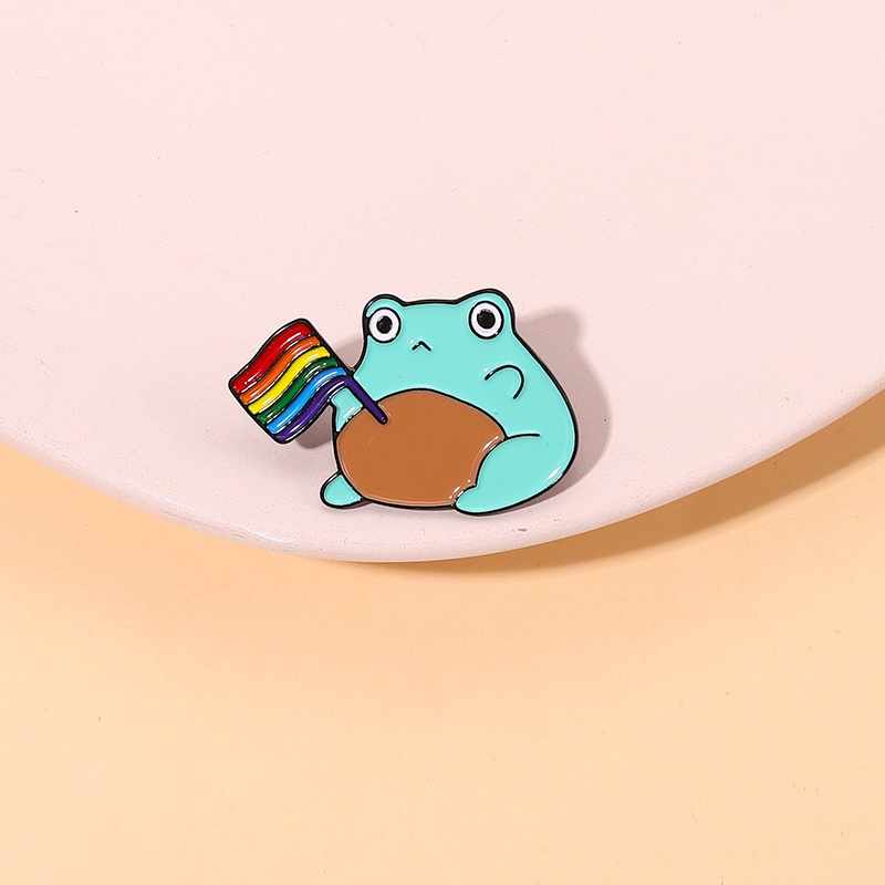 Ghim Cài Áo Hình Ếch Hoạt Hình Dễ Thương