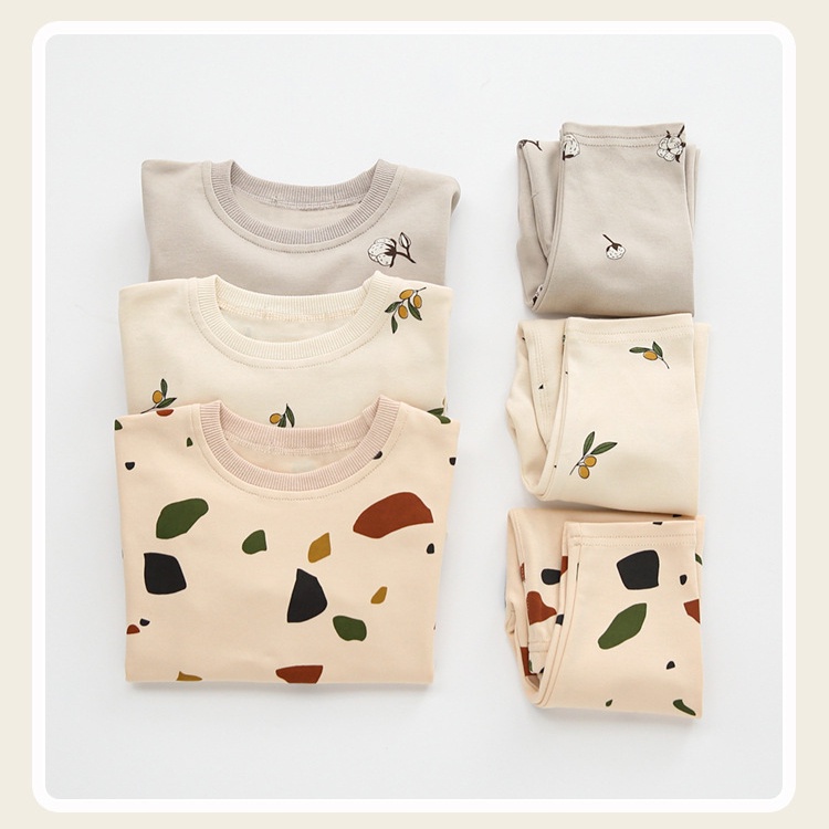 Bộ quần áo ngủ tay dài cho trẻ sơ sinh