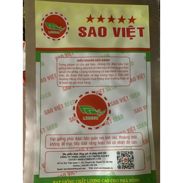 Hạt giống cà pháo tím Sao việt Luseco 2gram