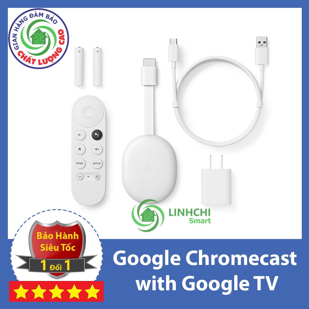 Thiết Bị Stream Google Chromecast with Google TV - Chính Hãng