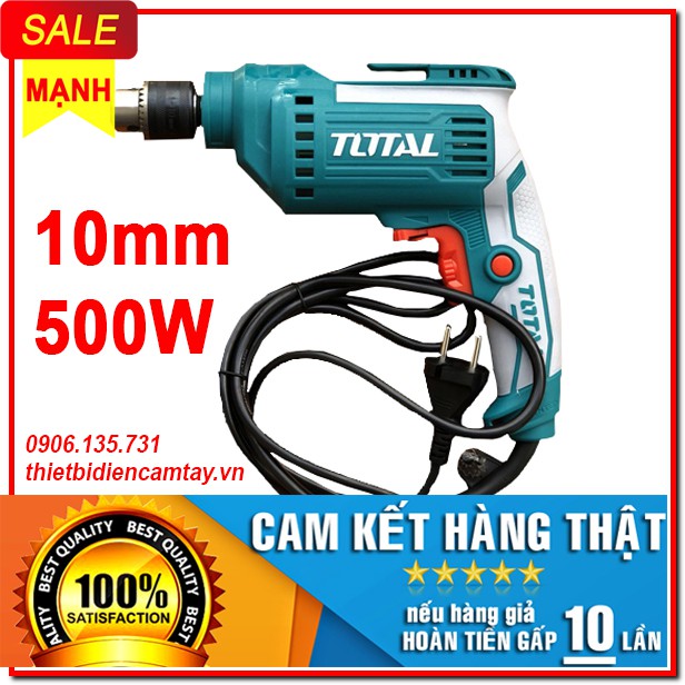 Máy khoan điện TOTAL TD2051026E 500W 10mm