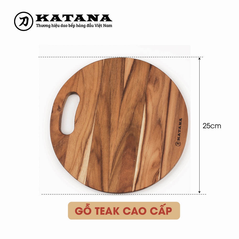 Thớt gỗ Teak Decor thương hiệu KATANA - KTRL/TKTL (nhiều kích thước)