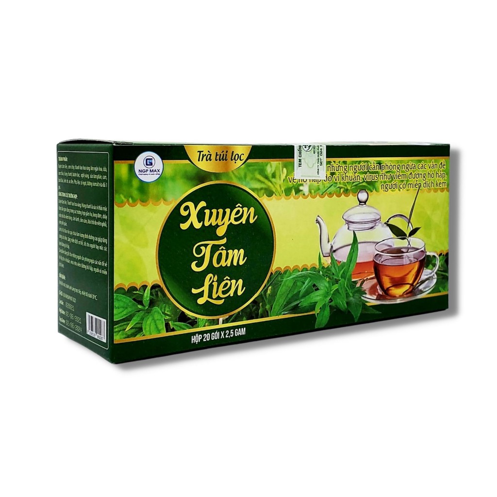 Trà túi lọc Xuyên Tâm Liên ( 20 Túi lọc) - Phòng ngừa các vấn đề về đường hô hấp do vi khuẩn, virus | BigBuy360 - bigbuy360.vn