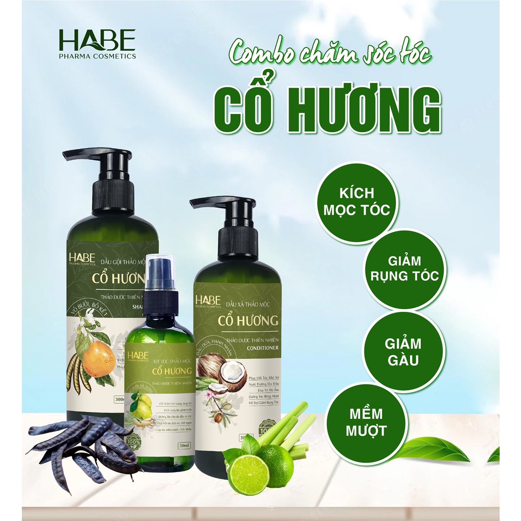 Combo chăm sóc tóc Cổ Hương