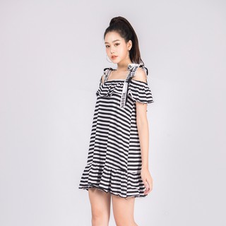 Đầm thun sọc ngang đuôi cá IFU 2540