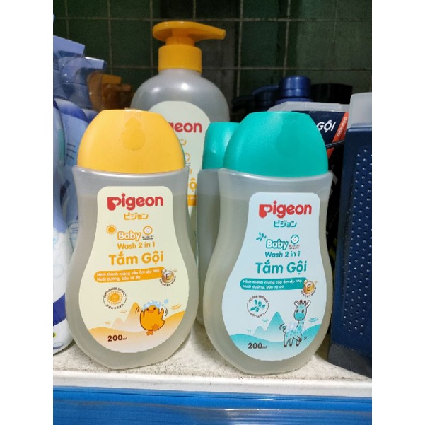 Sữa  tắm  gội pigeon  Baby wash  200 ml .