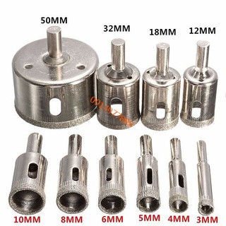 Mũi Khoan Kính Đủ Cỡ Đầu Lõi Kim Cương Mạ Điện BERRYLION - 041007020 (Chính Hãng)