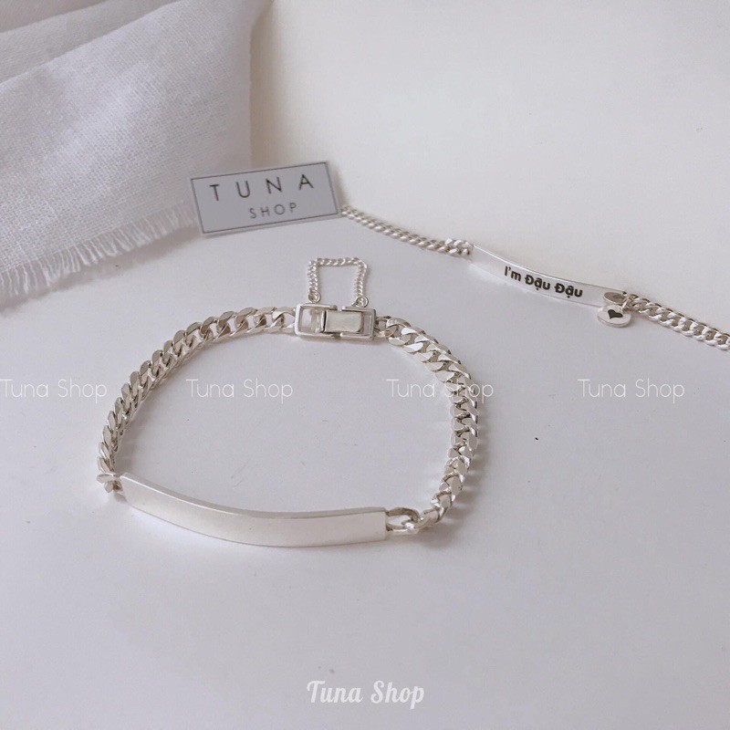 Vòng tay đôi THIẾT KẾ 𝑲𝒉𝒂̆́𝒄 𝒕𝒉𝒆𝒐 𝒚𝒆̂𝒖 𝒄𝒂̂̀𝒖 Lắc đôi Bạc tìnhyêu khắc tên TUNASILVER 𝑨̉𝒏𝒉 𝑽𝒊𝒅𝒆𝒐 𝒕𝒉𝒂̣̂𝒕 Cam kết chuẩn Bạc