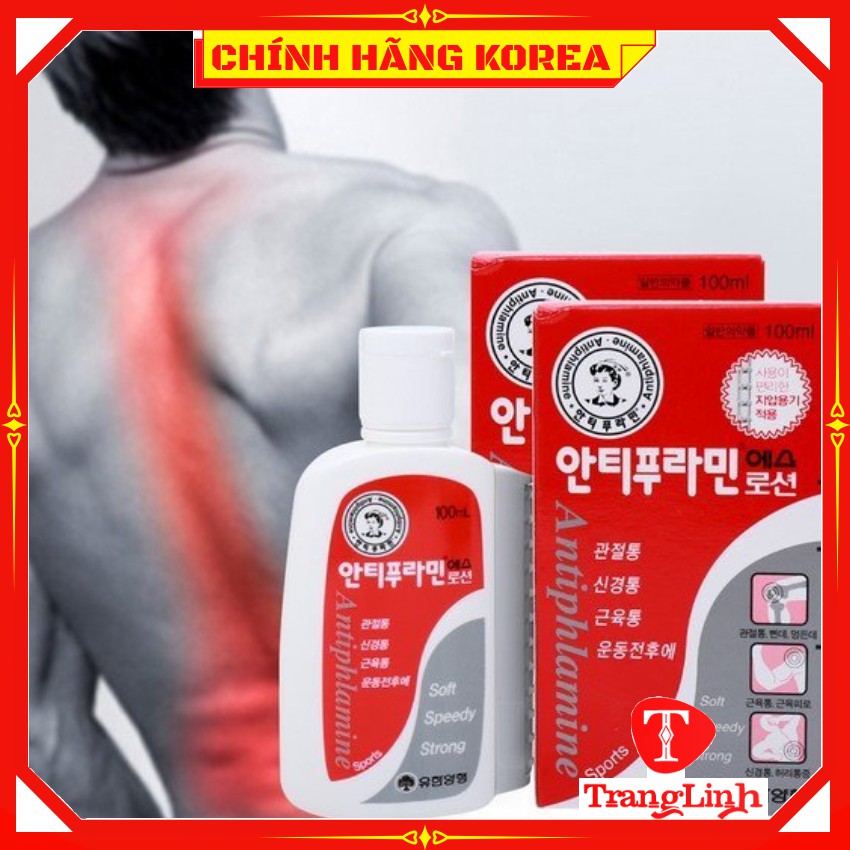 Dầu nóng hàn quốc Antiphlamine chính hãng, hộp 100ml - tranglinhkorea