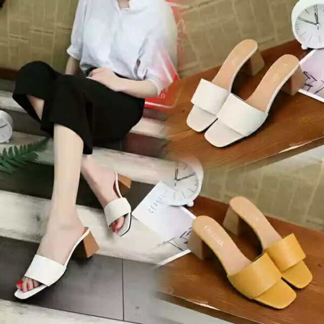 Order dép cao gót da pu cao 6cm
