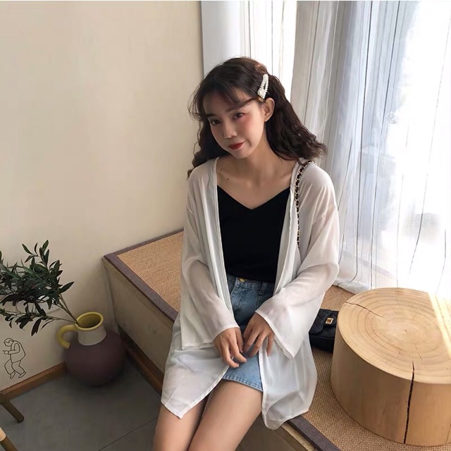 Áo khoác voan mỏng áo choàng đi biển dáng dài MA09 | BigBuy360 - bigbuy360.vn