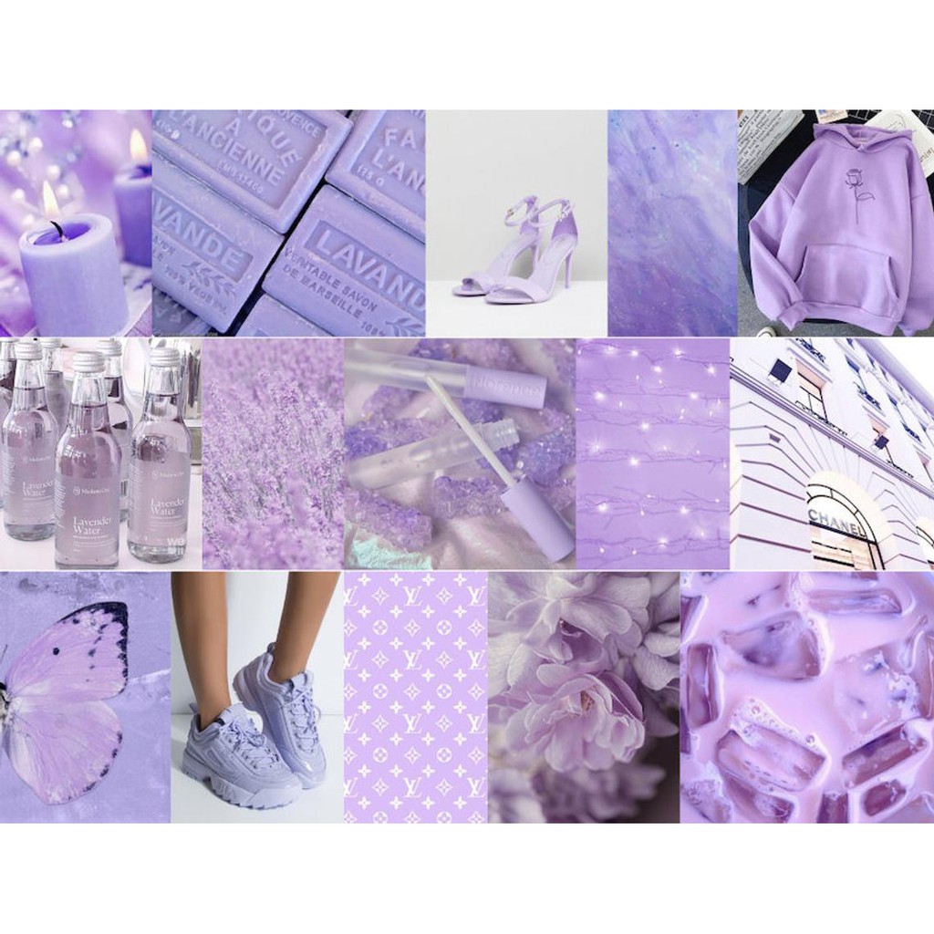 [FREESHIP EXTRA] Wall Collage dán tường trang trí decor phòng ngủ - theme Lavender