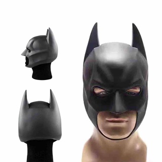 Batman Full Mask With Cowl The Dark Knight Rises Latex Helmet Adult Cosplay Prop New