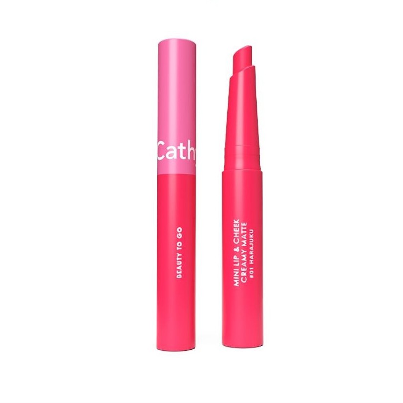 [Mã LTP50 giảm 50000 đơn 150000] Son kem má hồng mini Cathy Doll Beauty To Go Lip &amp; Cheek Creamy Matte 0.6g