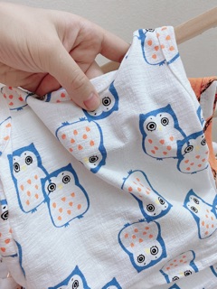 SET 3 BỘ BA LỖ COTTON GIẤY MỀM MÁT CHO BÉ