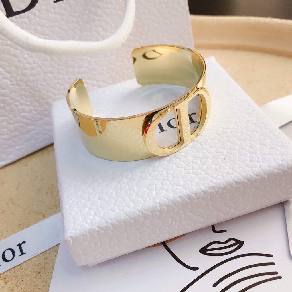 Vòng đeo tay Dior bằng thép titan phong cách Hàn Quốc thời trang cho nữ