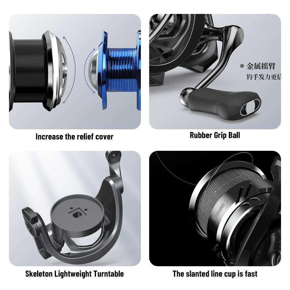 MUVAKO Guồng Quay Câu Cá Chất Lượng Cao Thiết Kế Mới Cao Cấp Tiện Lợi Dễ Sử