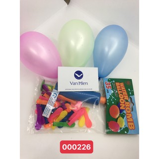 Set 35 quả bóng bay mini nhiều màu sắc kèm bơm bóng trang trí sinh nhật, tiệc BK2001