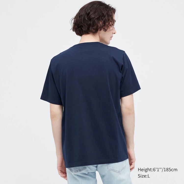 Áo thun in họa tiết Unilo T-Shirt - 69 - Xanh Navy