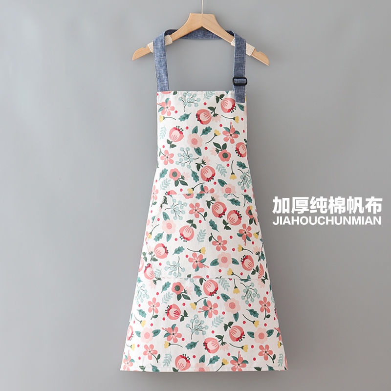 Tạp Dề Bằng Vải Cotton Thoáng Khí Chống Mòn Phong Cách Phương Tây