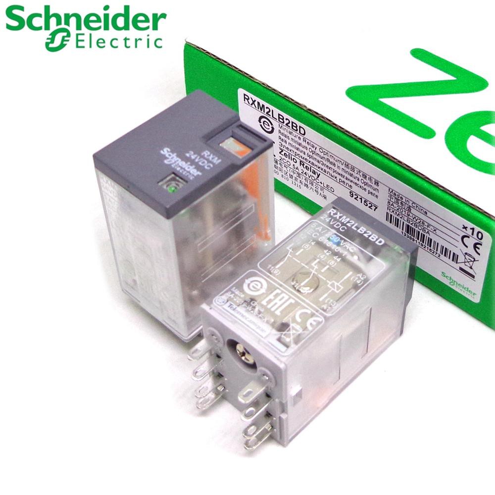 Rơ le Relay trung gian Schneider 24V RXM4LB2BD (14 chân), RXM2LB2BD (8 chân)