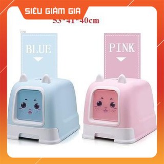 Nhà vệ sinh tai mèo cao cấp cho mèo có khay 0057