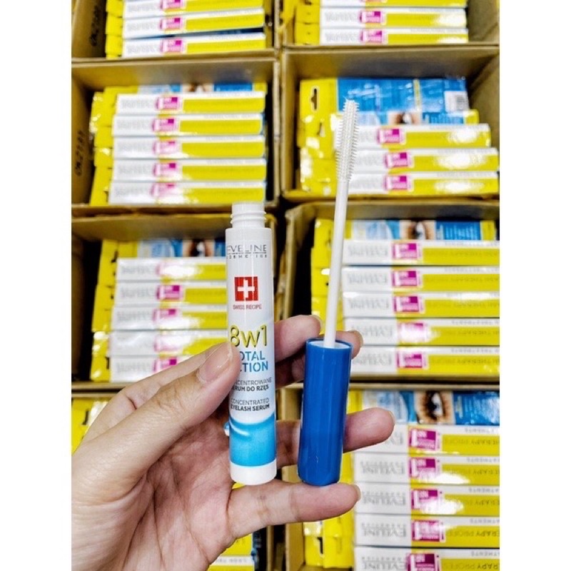 DƯỠNG MI EVELINE 8IN1 TOTAL ACTION LASH THERAPY DƯỠNG MI SIÊU DÀI VÀ DÀY MI