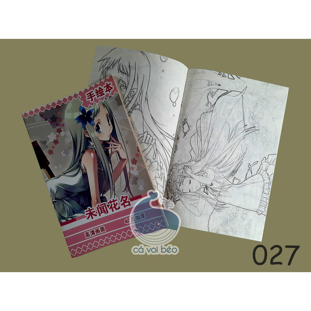 [SALE GIÁ XƯỞNG] Tập bản thảo Miku Vocaloid tranh phác họa, tô màu anime manga