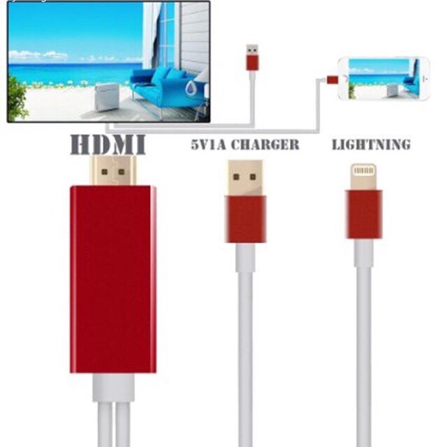 Cáp Lightning HDMI Kết Nối Điện Thoại Iphone Lên TiVi [LoanNguyen]