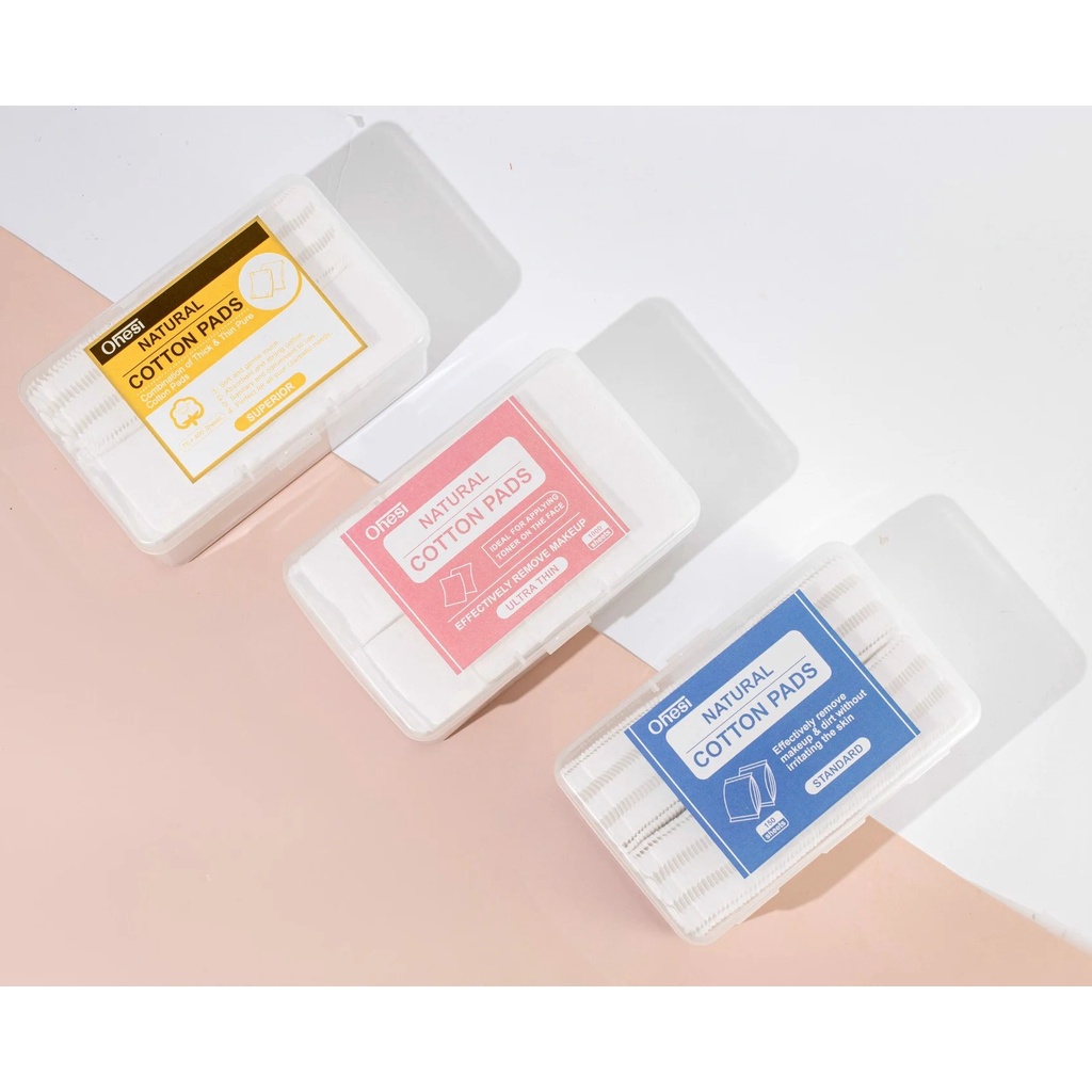 Bông tẩy trang Ohesi Natural Cotton Pads Kèm Hộp