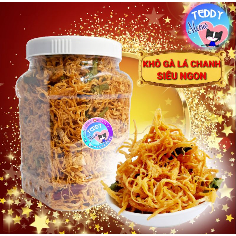 Teddy Meow - Hũ 500gr Khô Gà Lá Chanh loại Đặc Biệt Nhà Làm Thơm Ngon Chất Lượng, sạch sẽ, sấy kỹ, không hóa chất | BigBuy360 - bigbuy360.vn