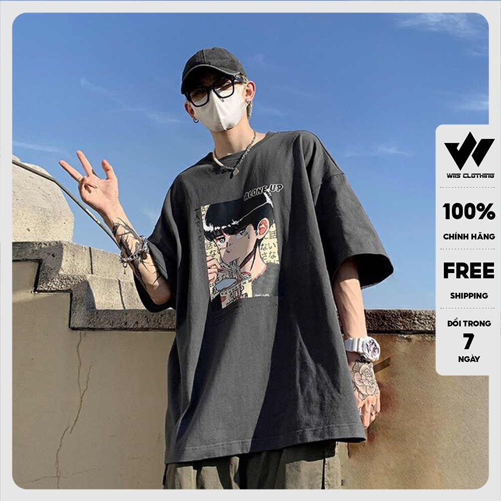 Áo thun tay lỡ unisex WIIS phông rộng BOY nam nữ oversize phong cách ulzzang WIIS