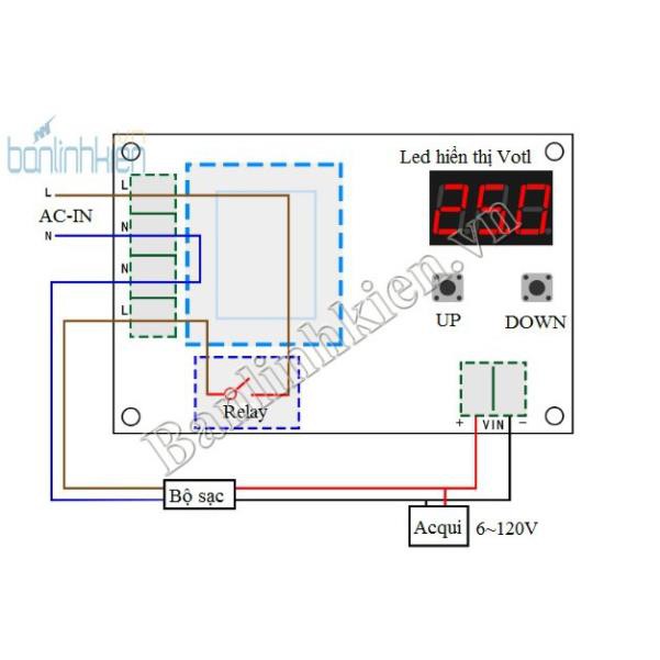 Mạch Bảo Vệ Sạc Acquy 12V M602 (Led Hiển Thị)