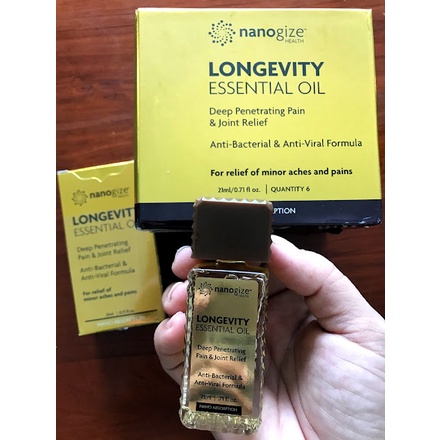 Dầu Vàng Nanogize Longivety Essential Oil Nanogize 21ml / 0.71fl oz/ Hàng Mỹ chính Hãng 100%