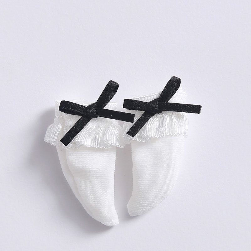 Tất ren đính nơ cho búp bê BJD ob11 1/12
