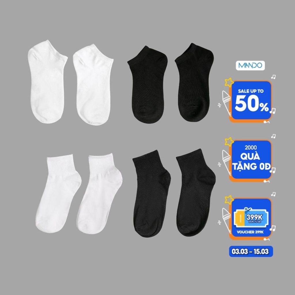 COMBO 3 đôi Tất Chân Cổ Ngắn Khử Mùi Hôi Thời Trang TC05