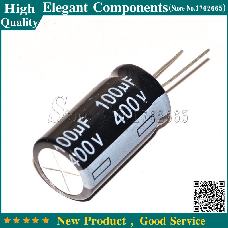 Set 5 Tụ Điện Phân 400V 100UF 400V 400 V / 100 UF Kích Thước 18*30MM