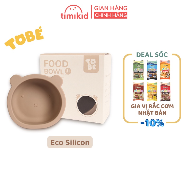 Bát Ăn Dặm Chống Lật Tobé Eco Silicone Thiết Kế Tai Gấu Dễ Thương Cho Bé