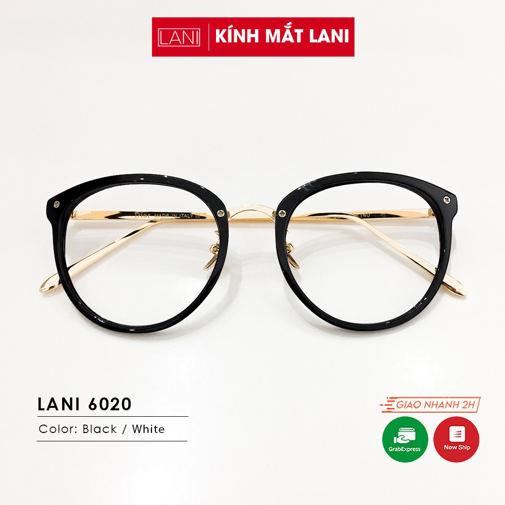 Gọng kính cận Quỳnh Thy kim loại dáng bầu cá tính phụ kiện thời trang Lani 6020 - Lắp Mắt Cận Theo Yêu Cầu