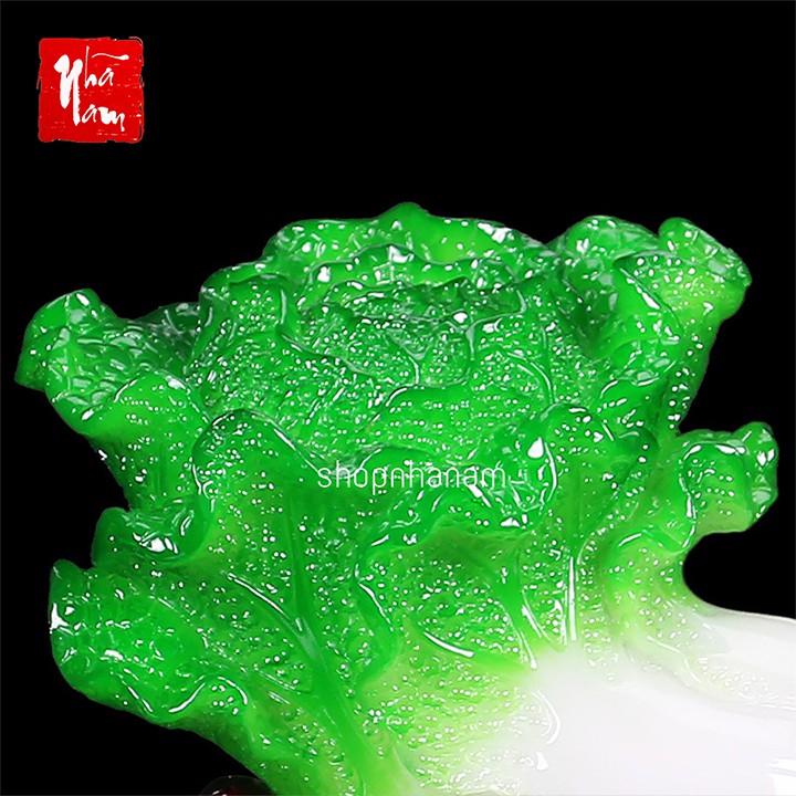 Cóc tài lộc thiềm thừ ngậm tài cõng bắp cải trắng quà tặng trang trí nhà cửa vật phẩm phong thủy | BigBuy360 - bigbuy360.vn
