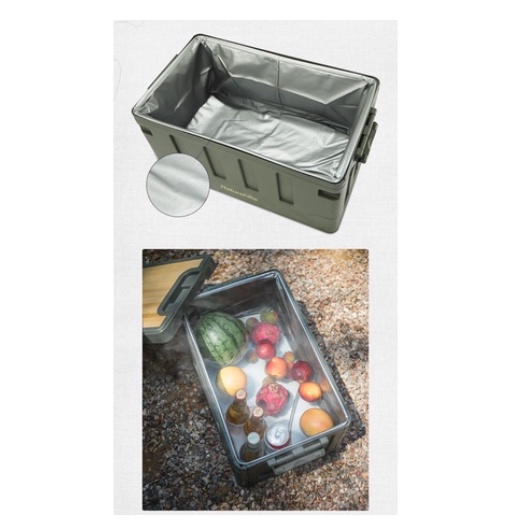Thùng nhựa đựng đồ gấp gọn có nắp gỗ tre NatureHike NH22SNX01
