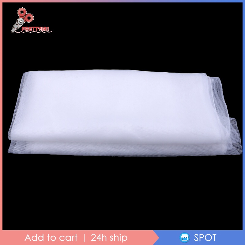 Vải Tuyn Lưới Chống Muỗi 1 Yard Màu Be Trang Trí Váy Cưới