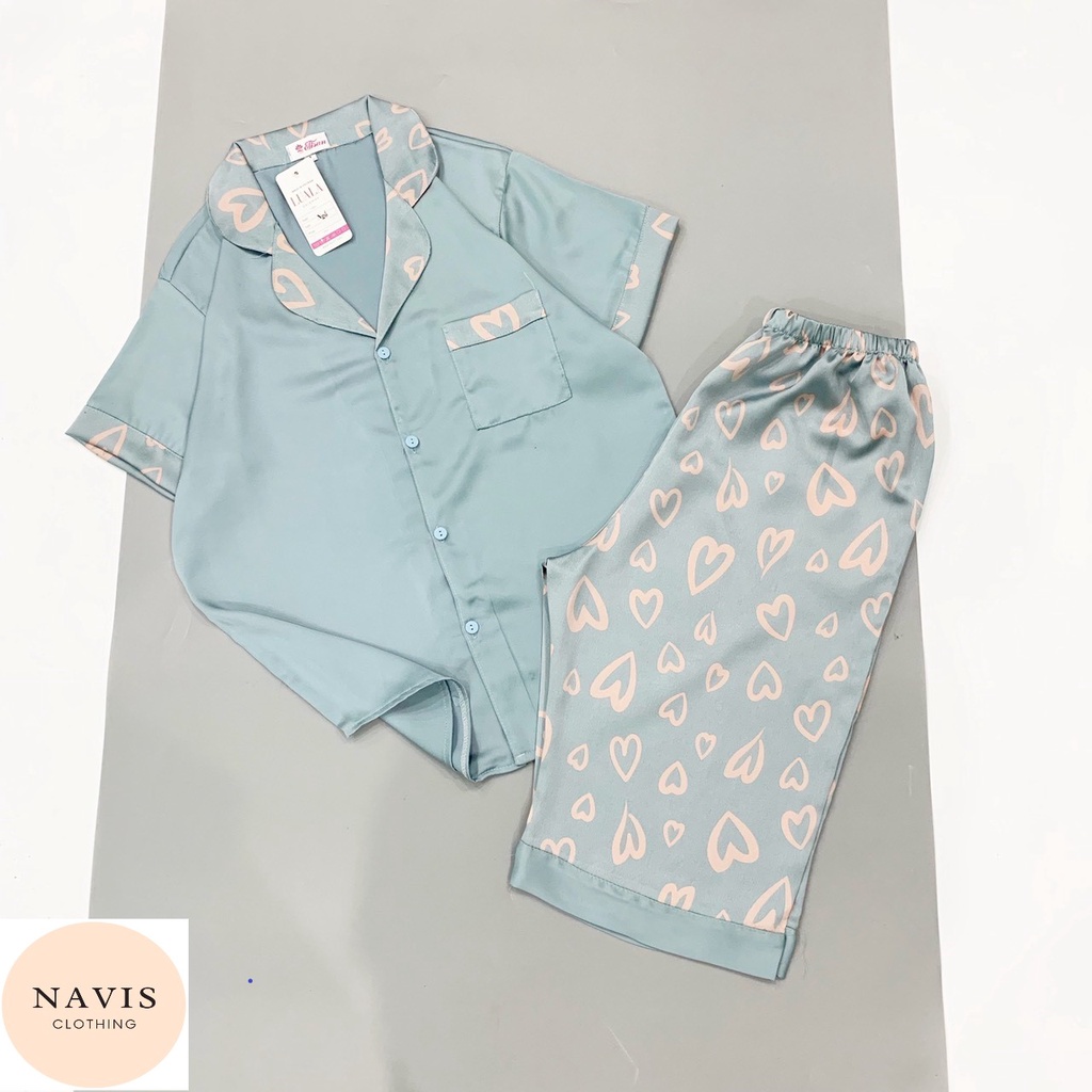 [XẢ KHO] Pijama Lụa Satin Lửng Mẫu Mới 2021 (Các Mẫu Cổ Sen Form Nhỏ)