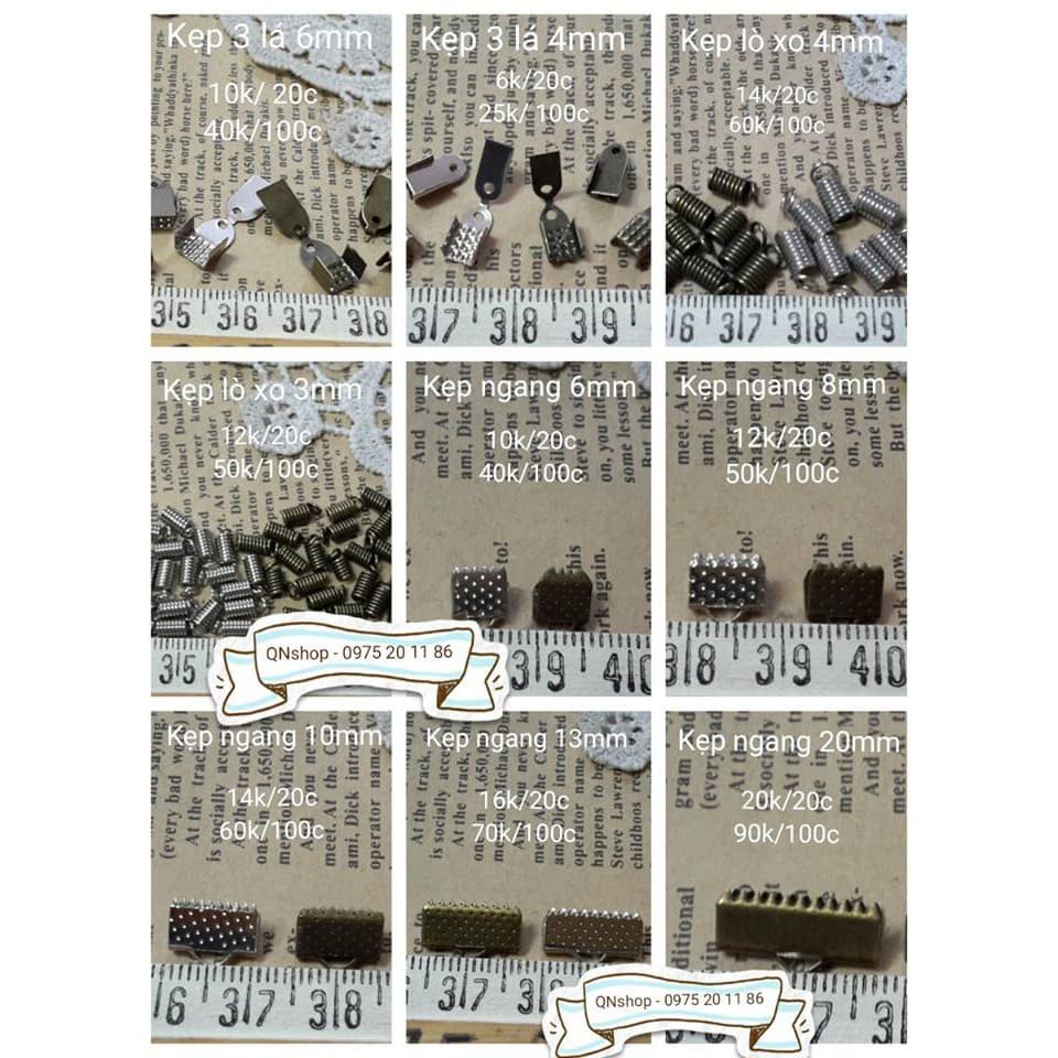 20 cái kẹp đầu vòng ngang, kẹp vòng tay, nguyên liệu làm vòng