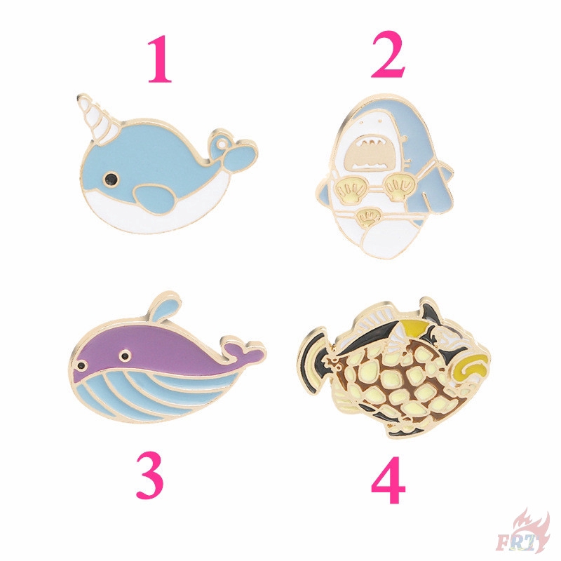 Cài áo bằng kim loại hình cá heo