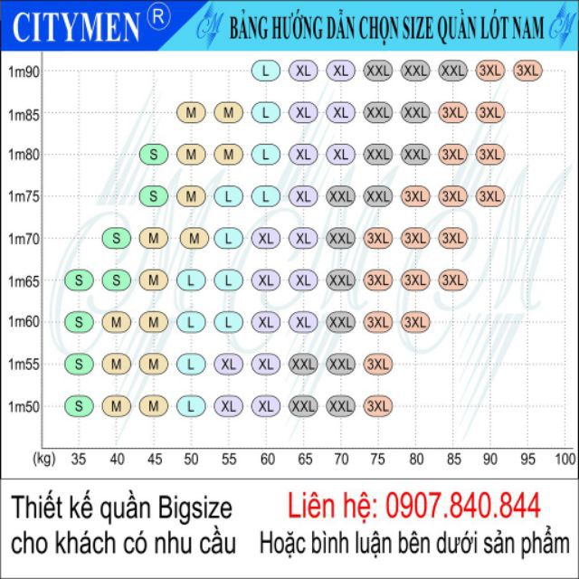 Set 3 quần lót nam  thun lạnh/ coton co giản 4 chiều